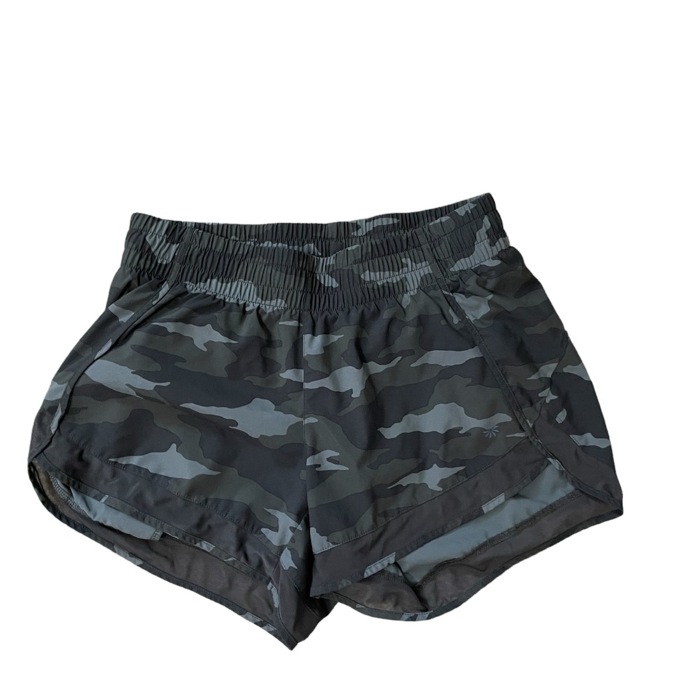 Athleta Camo mesh racer run short 4” XS